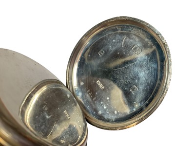 Lot 16 - 1920s silver cased pocket watch (Birmingham 1929) with a silver watch chain, 36cm long