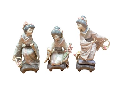 Lot 2211 - Three Lladro porcelain figures - Yuki, Kiyoko and Michiko