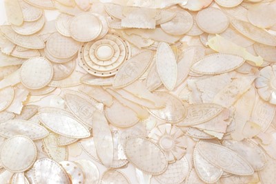 Lot 893 - Collection of 19th century Chinese mother of pearl gaming counters