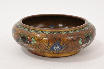 Lot 884 - 19th century Chinese cloisonné enamel bowl