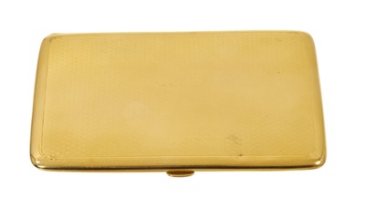 Lot 706 - Fine engine turned gold cigarette case by Dunhill