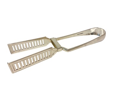 Lot 377 - Silver asparagus servers.