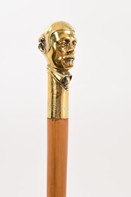 Lot 844 - Unusual 19th century gilt figural walking stick