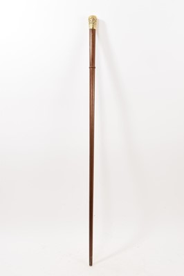 Lot 929 - Antique Anglo Indian silver gilt stick
