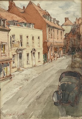 Lot 59 - Rye High Street, 1932, watercolour, 24cm x 16cm, glazed frame