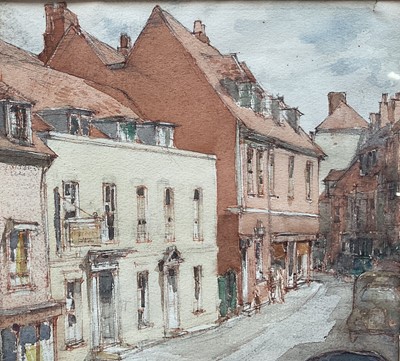 Lot 59 - Rye High Street, 1932, watercolour, 24cm x 16cm, glazed frame
