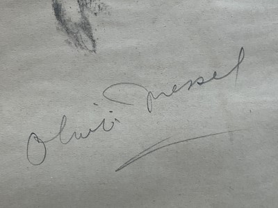 Lot 56 - Oliver Messel (1904-1978) Original costume design for 'Homage to the Queen' 1953, signed and annotated in pencil, 35cm x 23cm. An attendant to the Queen of Fire.