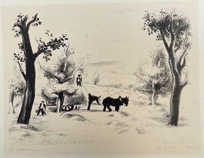 Lot 126 - Robert Lotiron (1886-1966) pencil signed, titled and numbered lithograph, ‘Les foins’ (Haymaking) 19/25, unframed