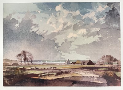 Lot 122 - Rowland Hilder (1905-1993) pencil signed and numbered print 'The Estuary', 48/480, 47cm x 65cm, unframed