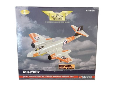 Lot 1704 - Corgi The Aviation Archive Limited Edition 1:72 scale diecast jet aircraft including Panavia Tornado GR.1, certificate 1411/1700, boxed AA33610, F-86F Sabre, certificate 0120/1000, boxed AA3581...