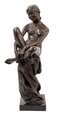 Lot 968 - Enzo Plazotta (1921-1981) bronze, Nadia, 52cm high