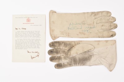 Lot 129 - Andrew Mountbatten-Windsor (formerly H.R.H. The Prince Andrew, Duke of York K.G.) rare pair of signed helicopter pilot's gloves