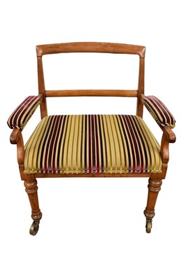 Lot 1390 - Unusual 19th century beech framed crinoline chair