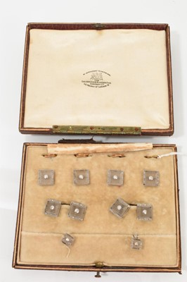 Lot 711 - Platinum and diamond dress set