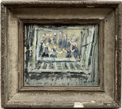 Lot 19 - Jan Lewitt (1907-1991) gouache on artists board, Dancing Girls, signed, 19cm x 23cm, framed