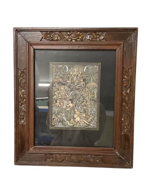 Lot 1001 - I Ketut Murtika (1952-1995) Balinese watercolour and bodycolour, figural scene, 22cm x 16cm, framed