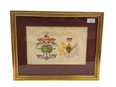 Lot 171 - Fine Victorian gouache on vellum of the coats of arms of H.R.H. Princess Louise, The Princess Royal and Duchess of Fife