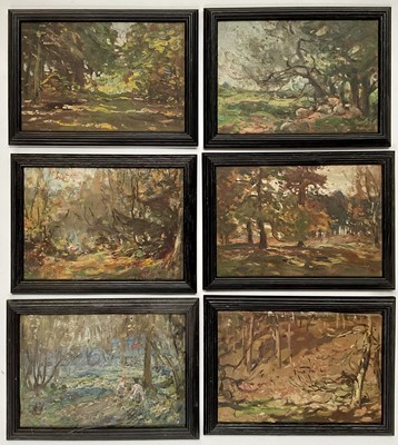 Lot 204 - Attributed to Frederick Stuart Richardson (1855-1934) group of oil sketches - Landscapes