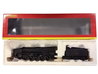 Lot 1807 - Hornby OO Gauge BR lined blue early emblem 4-6-2 Prince Palatine Class A3 tender locomotive 60052, boxed R146, BR green (weathered) 2-10-0 Class 9F tender locomotive 92134, boxed R2200A and SR g...
