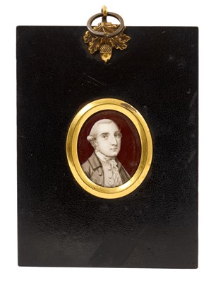 Lot 913 - Rare Georgian enamel portrait miniature