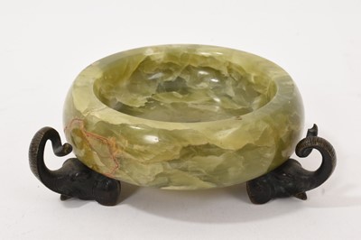 Lot 908 - Austrian Art Deco onyx and bronze vide poche