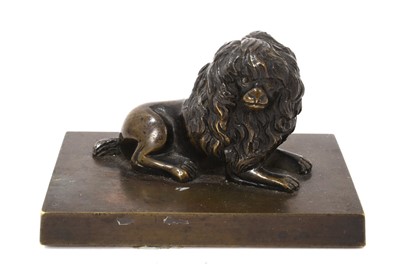 Lot 918 - 19th century bronze King Charles spaniel desk weight