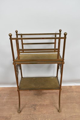 Lot 1419 - Victorian aesthetic brass magazine rack