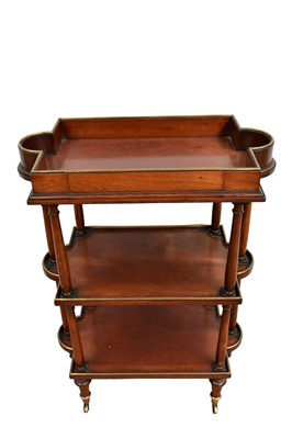 Lot 1411 - Good 19th century French mahogany and brass mounted tricoteuse