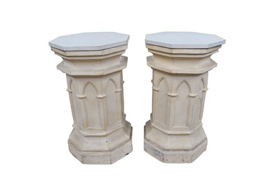Lot 1413 - Pair of Scottish fire clay gothic columns