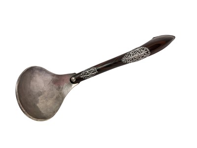 Lot 401 - Silver mounted ladle