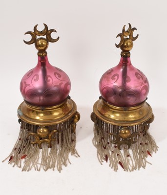 Lot 1016 - Pair of hanging lights