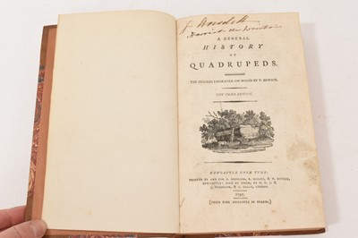 Lot 956 - Thomas Bewick quadrupeds, 3rd edition