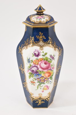 Lot 279 - Decorative hand painted vase and cover