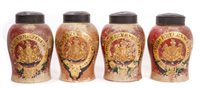Lot 161 - Rare set of four Victorian retailers' painted...