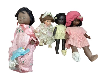 Lot 1858 - Two boxes of 1960s plastic dolls. mainly medium and large size including walking doll.
