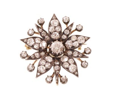 Lot 611 - Victorian diamond star brooch in Garrard & Co. box
