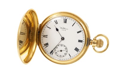 Lot 744 - 18ct gold pocket watch by Waltham