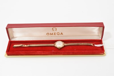 Lot 737 - Ladies' 9ct gold Omega cocktail watch