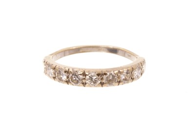 Lot 620 - Diamond half hoop eternity ring