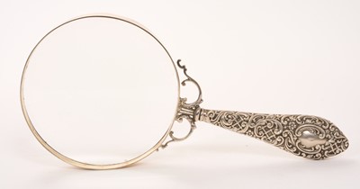 Lot 356 - Silver magnifying glass