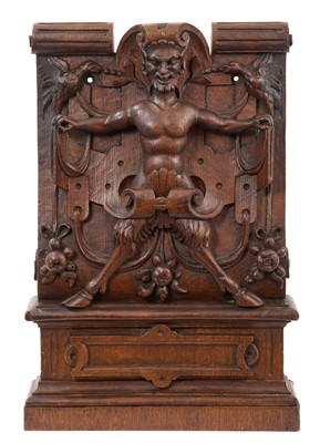 Lot 948 - 19th century Jacobean revival carved oak plaque