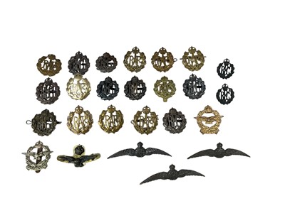 Lot 762 - Collection of approximately twenty five British Military cap badges for Royal Flying Corps and Royal Air Force, (25).