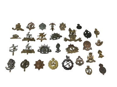 Lot 766 - Collection of approximately thirty British Military cap badges to include Artists Rifles and Royal Warwickshire 1st Birmingham Battalion, (30).