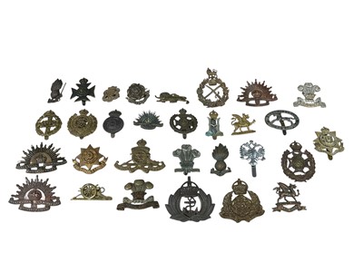 Lot 767 - Collection of approximately thirty British Military cap badges to include Northamptonshire Yeomanry and Australian Commonwealth Military Forces, (30).