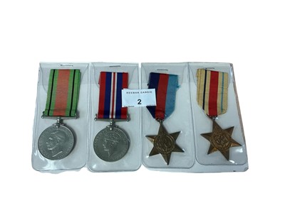 Lot 753 - Second World War medal group comprising 1939-1945 Star, Africa Star, Defence and War medals, (4).