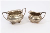 Lot 209 - Edwardian Silverer cream jug and matching...