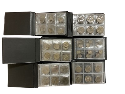 Lot 406 - G.B. - Six coin stock books containing a quantity of pre 1920 & pre 1947 silver & cupro-nickel coinage (Qty)