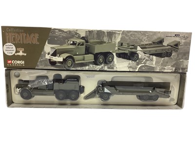 Lot 1733 - Corgi Classics (c1998) Heritage Collection Limited Edition 1:50 scale diecast military vehicles including Diamond T980, Remarque Porto-Chair #55102, Berliet GLR8 #73801, Citroen Type 55 #74001,...