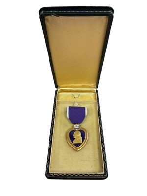 Lot 779 - American Purple Heart medal in 'coffin box'.