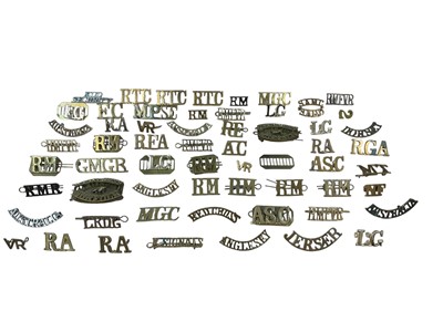 Lot 786 - Collection of fifty plus British military shoulder titles, (50 plus)